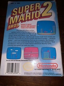 Super Mario Bros. 2 complete in box nintendo nes original game NR MINT