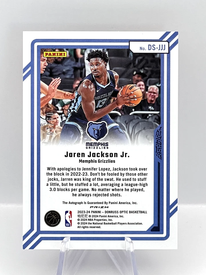 2023-24 Donruss Optic JAREN JACKSON JR DOMINATORS GOLD /10 AUTO SSP 🔥🔥🔥 - Image 2 of 4