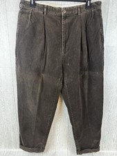 Polo Ralph Lauren Corduroy Mens Pants Size 38x32 Cords Brown Cotton Andrew