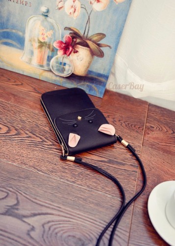 Linda mini bolsa de teléfono universal con patrón de mouse 3D de cuero sintético - Imagen 20 de 22