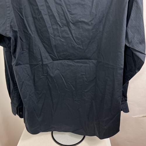 Arrow Button Down Shirt Men's XL Black Satin Twill Wrinkle Free Business Casual - Picture 6 of 11