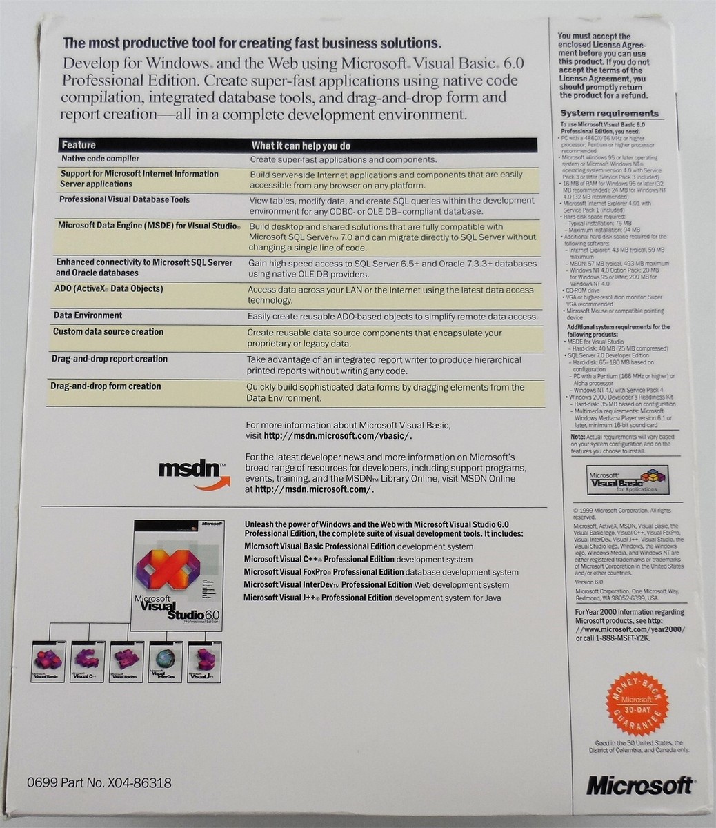 未開封 Microsoft Visual Basic 4.0 英語版 美品 Microsoft Visual Basic Enterprise Edition (Version 4.0