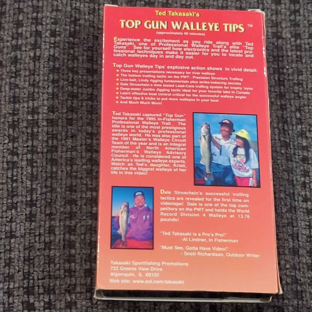 Ted Takasaki - Top Gun Walleye Tips VHS | eBay