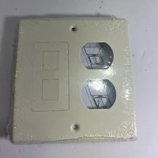 Wiremold 4047BF Series Two-Gang Cover Duplex and Modular Furniture Fitting Ivory