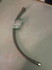 Faucet Connector,Stainless Steel,3/8 Compressionx1/2 FIPx16-In. -7223-16-38-2