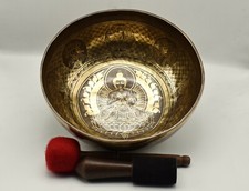 Special 13 inches Buddha Carve Singing Bowl From Nepal-Spiritual Tibetan Bowls
