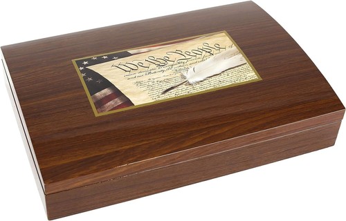 Esclusivo Set Monete Padri Fondatori 7 Pezzi - Rivestito in Oro 24K con Espositore - Foto 6 di 9