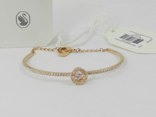 Swarovski Una bangle Round cut, White, Rose gold-tone plated 5497483, NO BOX