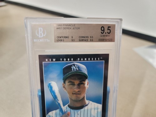 1993 Pinnacle Derek Jeter Rookie #457 BGS 9.5 Gem Mint T6856 - Picture 2 of 6