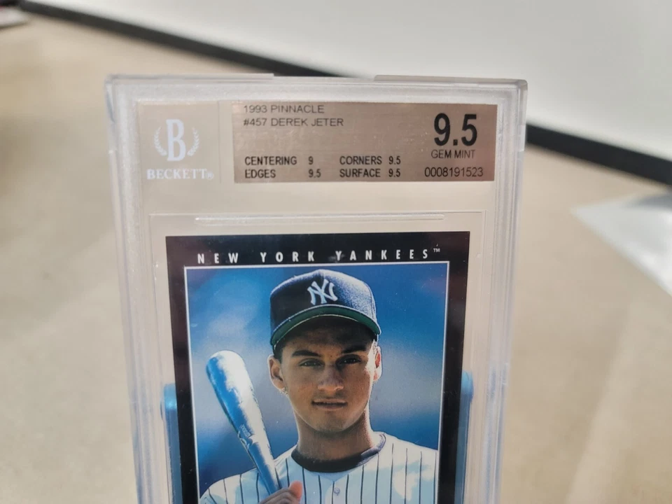 Pinnacle Derek Jeter 1993 novato #457 BGS 9,5 gema como nueva T6856 Foto 2 de 4