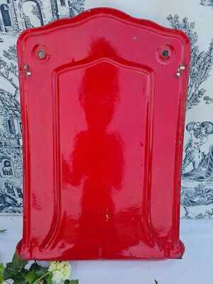 Ancien Porte Ustensiles De Cuisine Blanc à Liseret Rouge - Rangement Vintage