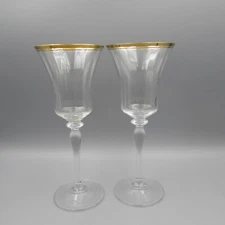 Mikasa Crystal JAMESTOWN GOLD Water Goblets - Set of Two