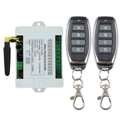 Smart Multiple 433MHz 4 Channel Wireless Relay RF Remote Control Switch Receiver