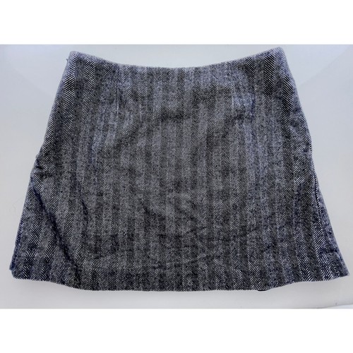 The Limited Herringbone Mini Skirt, 4, Grey/Black, wool blend - Picture 2 of 6