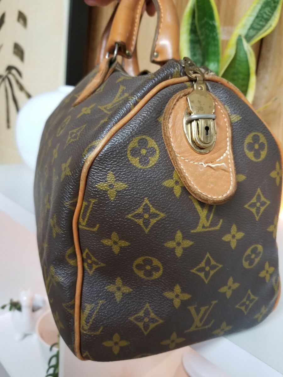 VINTAGE LOUIS VUITTON USA French Co Talon Speedy Handbag Purse Duffle **READ