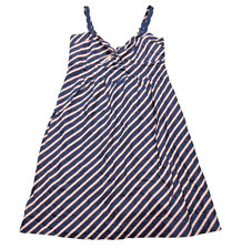American Eagle Babydoll Dress Women Medium Sailor Nautical Preppy Y2K Retro Blue