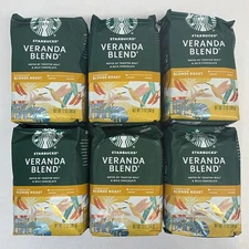 Starbucks Veranda Blend Blonde Roast Ground Coffee 12oz 6 Bags Old Stock