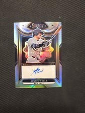 2025 Panini Select Austin Wells #SS-AW Signature Selection Silver Prizm Auto