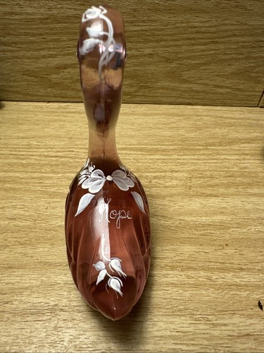Fenton Longerberger Glass HOPE SWAN w White Ribbon 2010 Breast Cancer Rare - Picture 4 of 9
