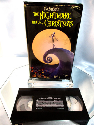 Tim Burton's The Nightmare Before Christmas VHS 1994 Black Clamshell