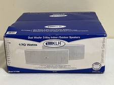 KLH Satellite Speakers Indoor / Outdoor Dual Woofer 3 Way C170W New Sealed