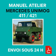 Manuel Atelier Mercedes Unimog 411 421 Revue Technique Français RTA CD PDF