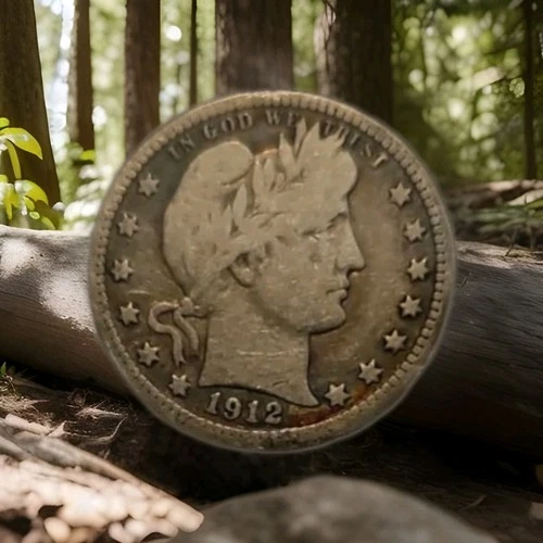 1912 Barber Quarter Very Good Condition Free Shipping