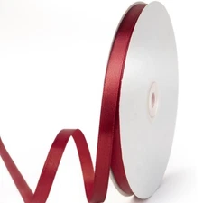 3/8 Inch x 100 Yards Satin Ribbon Scarlet Silk Spool Floral Bouquet Wedding