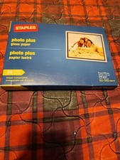 STAPLES PHOTO PLUS GLOSS PAPER/60 SHEETS/4" X 6" Item 648177 NEW SEALED
