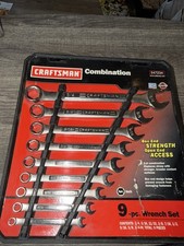 Sears Craftsman Usa Nos 6 Point Sae Combination Wrench Set 9pc 47234 14-34