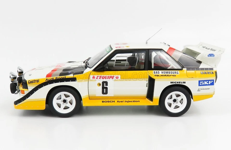 MODELLINO AUTO STATICO AUTOART AUDI QUATTRO RALLY MONTECARLO 1986 MIKKOLA 1/18 - Immagine 3 di 4