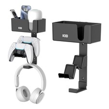 4-in-1 Wall Mount Controller Holder - Dual Game Controller and Headphone Hang...