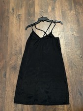 Unbranded Black Mini Slip Dress, Sz 4