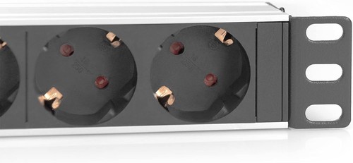 DIGITUS 4-way power strip - 1U - 10-inch (254 mm) - rack mounting in network cab - 第 4/7 張圖片