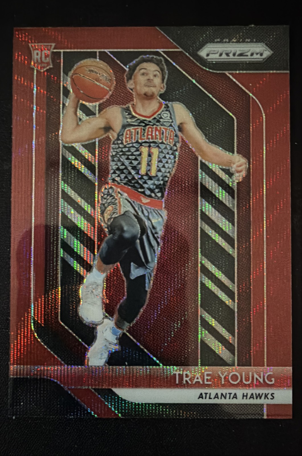 2018-19 Panini Prizm - Trae Young #78 Ruby Wave Prizm (RC)
