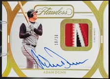Adam Dunn /10 Gold Prime Patch Autographs Bookend 2024 Panini Flawless #PPH-AD