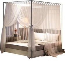 Simple 4 Corners Post Curtain Bed Canopy Bed Frame Canopies Net Bed Curtains,Bed