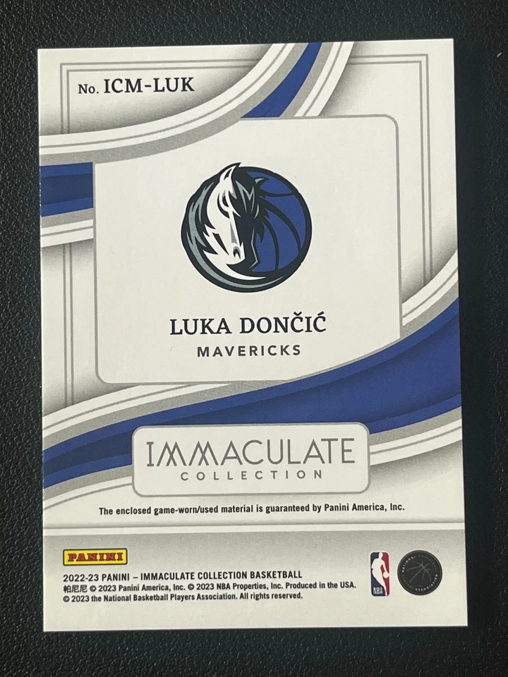 Luka Doncic 2022-23 Panini Immaculate Collection Materials GU Patch /99 #ICM-LUK - Image 2 of 2
