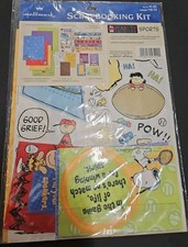 Hallmark Peanuts Sports Scrapbooking Kit Charlie Brown Snoopy Stickers Paper NIP