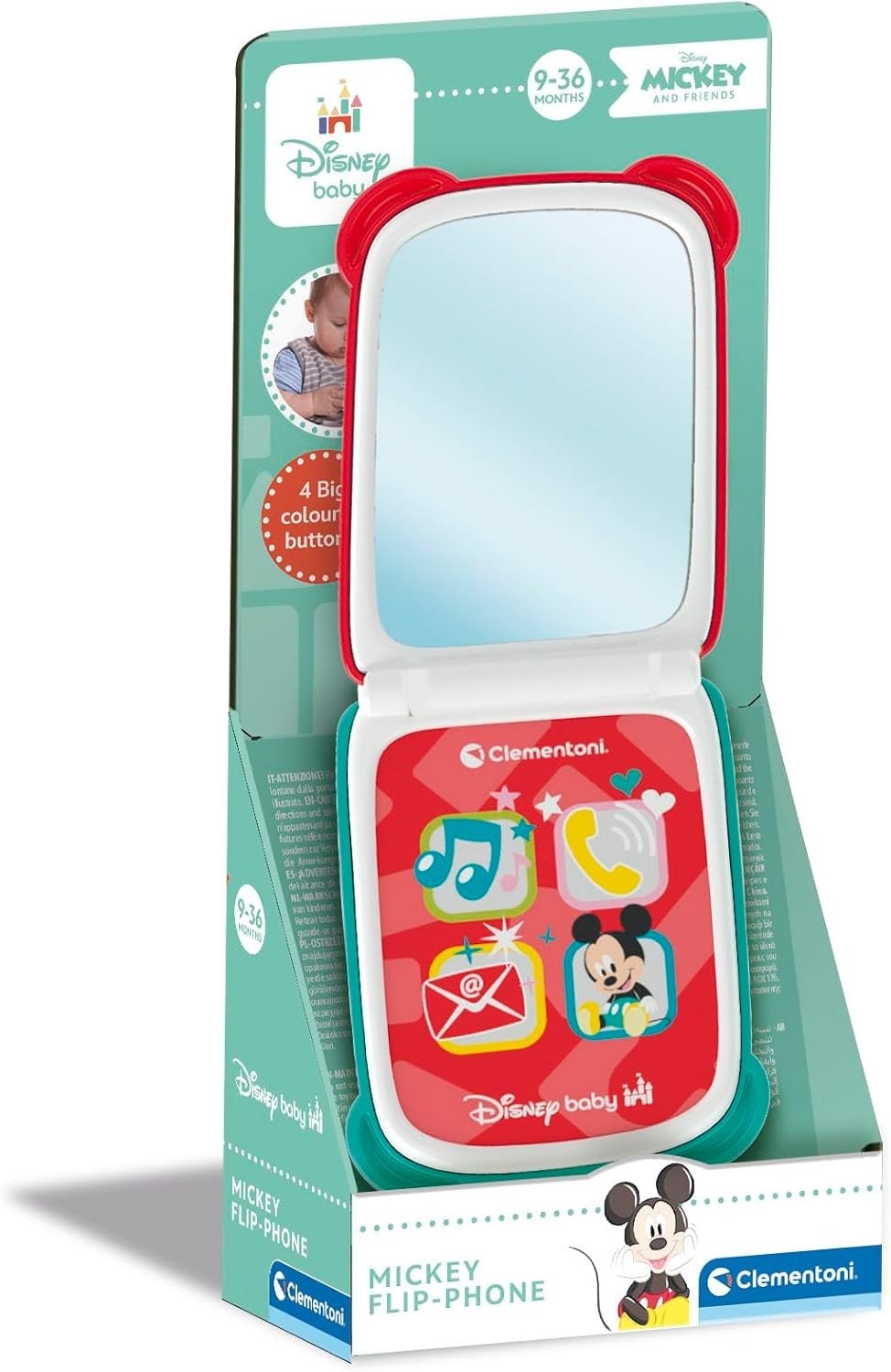CLEMENTONI Mickey Flip Phone - Smartphone Giocattolo Interattivo - Immagine 3