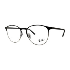 Ray-Ban RB6375 Black On Silver Eyeglasses Frames 53mm 18mm 145mm - 2861