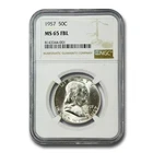 1957 Franklin Half Dollar MS-65 NGC (FBL)