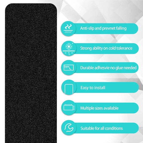 NEW Non-Slip Outdoor Stair Treads 8/12-Pack 80 Grit Anti-Slip - Picture 4 of 13
