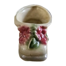 Vintage Shawnee Pottery Baby Shoe Planter Glossy Finish 3 " H 4 "L