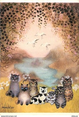 AK - Tiere - Katzen - Zeichnung - Winckler Illustration - Deva Katzen