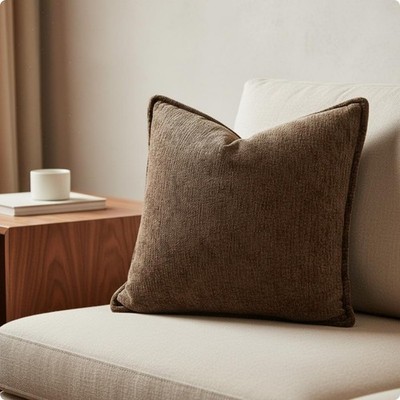 Chenille Kissenbezug strukturierte Oberfläche Zierkissen modernes Design