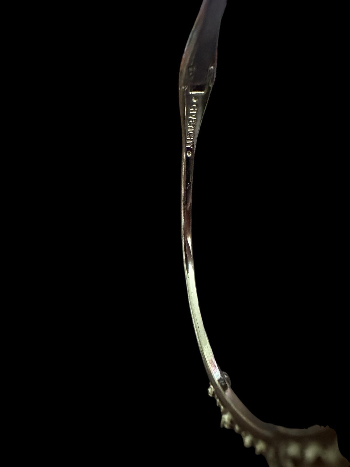 Givenchy Silver Multi Crystal Rhinestone Hinge Go… - image 10