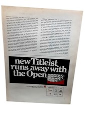 1969 Titleist Golf Ball Vintage Print Ad U.S. Open Acushnet Golf
