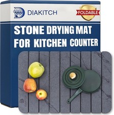 Large Stone Drying Mat for Kitchen Super Absorbent Foldable Quick Dry