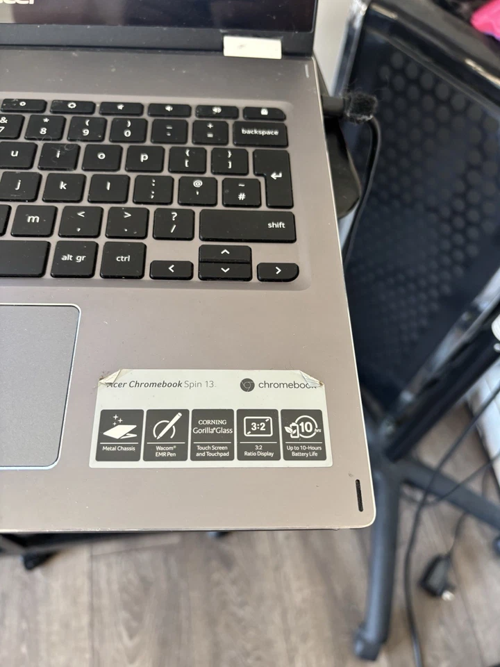 Acer Chromebook Spin 713 13.5" Intel i3-10110U 2.10GHz, 8GB RAM, 128GB (Repairs) - Image 2 of 4